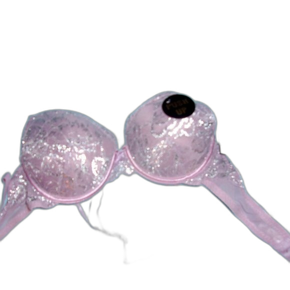 Youmita 32B Seafog Metallic Lace Bra & Small Caged Coordinating Boyshort NWT - Picture 7 of 10